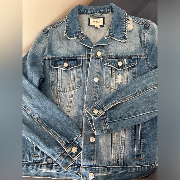 Forever 21 Womens Large Denim Jacket~Rock n Roll - Picture 7 of 13